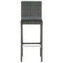Küchenhocker mit 2 Stück grauen Kunststoff-Rattankissen von , Gartenstühle - Ref: Foro24-316669, Preis: 213,24 €, Rabatt: %