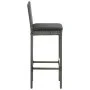 Küchenhocker mit 2 Stück grauen Kunststoff-Rattankissen von , Gartenstühle - Ref: Foro24-316669, Preis: 208,06 €, Rabatt: %
