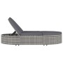 Tumbona para 2 personas con cojines ratán sintético gris by , Loungers - Ref: Foro24-318161, Price: 416,51 €, Discount: %