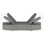 Tumbona para 2 personas con cojines ratán sintético gris by , Loungers - Ref: Foro24-318161, Price: 416,51 €, Discount: %