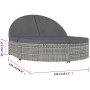 Tumbona para 2 personas con cojines ratán sintético gris by , Loungers - Ref: Foro24-318161, Price: 416,51 €, Discount: %