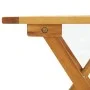 Silla de jardín con reposapiés y mesita madera maciza de acacia de , Tumbonas - Ref: Foro24-3120439, Precio: 144,63 €, Descue...