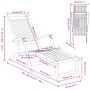 Silla de jardín con reposapiés y mesita madera maciza de acacia von , Liegen - Ref: Foro24-3120439, Preis: 151,25 €, Rabatt: %