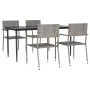 Juego de comedor para jardín 5 piezas ratán sintético gris von , Gartensets - Ref: Foro24-3156762, Preis: 237,52 €, Rabatt: %