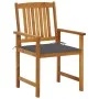 Sillas de jardín con cojines 4 unidades madera maciza de acacia de , Sillas de jardín - Ref: Foro24-3061168, Precio: 315,64 €...