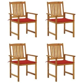 Garden chairs with cushions 4 units solid acacia wood by , Garden chairs - Ref: Foro24-3061180, Price: 320,88 €, Discount: %