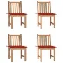 Garden chairs 4 units solid teak wood with cushions by , Garden chairs - Ref: Foro24-3073094, Price: 459,00 €, Discount: %