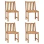 Sillas de jardín 4 unidades madera maciza de teca con cojines de , Sillas de jardín - Ref: Foro24-3073096, Precio: 452,25 €, ...