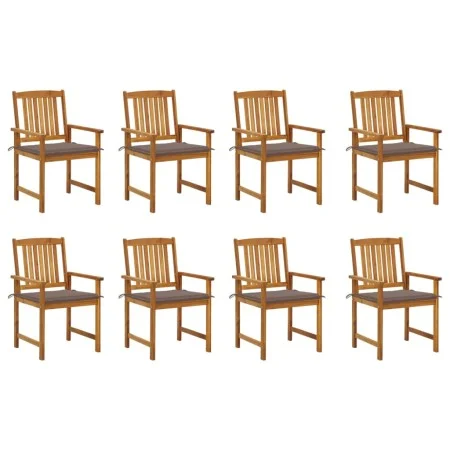 Garden chairs with cushions 8 pcs solid acacia wood by , Garden chairs - Ref: Foro24-3078174, Price: 631,17 €, Discount: %