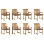Gartenstühle mit Kissen 8 Stück aus massivem Akazienholz von , Gartenstühle - Ref: Foro24-3078174, Preis: 653,39 €, Rabatt: %