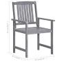 Garden chairs with cushions 8 pcs solid gray acacia wood by , Garden chairs - Ref: Foro24-3078230, Price: 556,52 €, Discount: %
