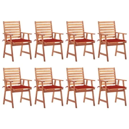 Sillas comedor de jardín y cojines 8 uds madera maciza acacia de , Sillas de jardín - Ref: Foro24-3078380, Precio: 561,65 €, ...