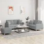 Sofa set with cushions 3 pieces light gray fabric by , Sofas - Ref: Foro24-3202110, Price: 510,51 €, Discount: %