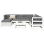 Gartensofa-Set 8-teilig aus massivem weißem Kiefernholz von , Gartensets - Ref: Foro24-3250557, Preis: 538,27 €, Rabatt: %