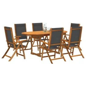 Garten-Essset 7-teilig aus massivem Akazienholz und Textilene von , Gartensets - Ref: Foro24-3279267, Preis: 704,60 €, Rabatt: %