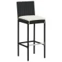 Küchenhocker mit Kissen 2 Stück schwarzes synthetisches Rattan von , Gartenstühle - Ref: Foro24-316668, Preis: 162,90 €, Raba...