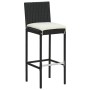 Küchenhocker mit Kissen 2 Stück schwarzes synthetisches Rattan von , Gartenstühle - Ref: Foro24-316668, Preis: 153,25 €, Raba...