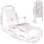 Garden chair with footrest and solid acacia wood table by , Loungers - Ref: Foro24-3120440, Price: 250,72 €, Discount: %