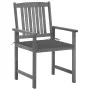 Garden chairs with cushions 4 pcs solid acacia wood in gray by , Garden chairs - Ref: Foro24-3061222, Price: 279,35 €, Discou...