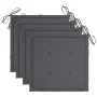 Sillas de jardín con cojines 4 uds madera maciza de acacia gris de , Sillas de jardín - Ref: Foro24-3061222, Precio: 279,35 €...