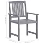 Gartenstühle mit Kissen 4 Stk. massives Akazienholz grau von , Gartenstühle - Ref: Foro24-3061234, Preis: 281,20 €, Rabatt: %