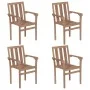 Stapelbare Gartenstühle 4 Stk. massives Teakholz mit Kissen von , Gartenstühle - Ref: Foro24-3073381, Preis: 503,19 €, Rabatt: %