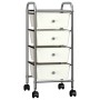 Portable storage cart with 4 white plastic drawers by vidaXL, Cargo forklifts - Ref: Foro24-320399, Price: 55,43 €, Discount: %