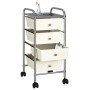 Portable storage cart with 4 white plastic drawers by vidaXL, Cargo forklifts - Ref: Foro24-320399, Price: 55,43 €, Discount: %