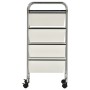 Portable storage cart with 4 white plastic drawers by vidaXL, Cargo forklifts - Ref: Foro24-320399, Price: 55,43 €, Discount: %