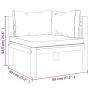 3-seater garden sofa with cream cushion made of acacia wood by , Garden sets - Ref: Foro24-3086932, Price: 470,50 €, Discount: %