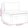 3-seater garden sofa with cream cushion made of acacia wood by , Garden sets - Ref: Foro24-3086932, Price: 470,50 €, Discount: %