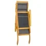 Silla de jardín con reposapiés y mesa madera acacia y textilene de , Tumbonas - Ref: Foro24-3120442, Precio: 124,59 €, Descue...