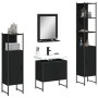 Juego de muebles de baño 4 piezas madera de ingeniería negro de , Muebles de baño - Ref: Foro24-3214354, Precio: 217,09 €, De...