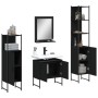 Black engineered wood 4-piece bathroom furniture set by , Bathroom furniture - Ref: Foro24-3214354, Price: 217,33 €, Discount: %