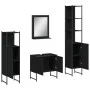 Juego de muebles de baño 4 piezas madera de ingeniería negro de , Muebles de baño - Ref: Foro24-3214354, Precio: 217,09 €, De...