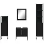 Juego de muebles de baño 4 piezas madera de ingeniería negro de , Muebles de baño - Ref: Foro24-3214354, Precio: 217,09 €, De...