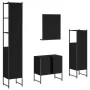 Juego de muebles de baño 4 piezas madera de ingeniería negro de , Muebles de baño - Ref: Foro24-3214354, Precio: 217,09 €, De...
