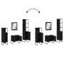 Black engineered wood 4-piece bathroom furniture set by , Bathroom furniture - Ref: Foro24-3214354, Price: 217,33 €, Discount: %