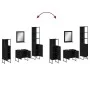 Juego de muebles de baño 4 piezas madera de ingeniería negro de , Muebles de baño - Ref: Foro24-3214354, Precio: 217,09 €, De...