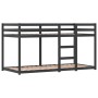 Bunk bed with curtains solid pink pine wood 90x200 cm by , Beds and slatted bases - Ref: Foro24-3283936, Price: 232,74 €, Dis...
