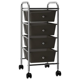 Portable storage cart with 4 black plastic drawers by vidaXL, Cargo forklifts - Ref: Foro24-320398, Price: 56,86 €, Discount: %