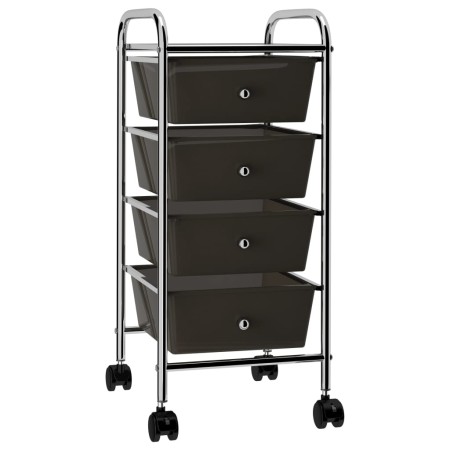 Portable storage cart with 4 black plastic drawers by vidaXL, Cargo forklifts - Ref: Foro24-320398, Price: 56,86 €, Discount: %