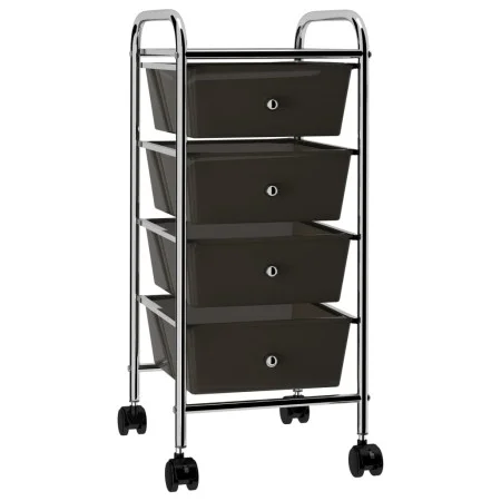 Portable storage cart with 4 black plastic drawers by vidaXL, Cargo forklifts - Ref: Foro24-320398, Price: 56,28 €, Discount: %