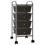 Portable storage cart with 4 black plastic drawers by vidaXL, Cargo forklifts - Ref: Foro24-320398, Price: 56,86 €, Discount: %