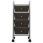 Portable storage cart with 4 black plastic drawers by vidaXL, Cargo forklifts - Ref: Foro24-320398, Price: 56,86 €, Discount: %