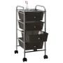 Portable storage cart with 4 black plastic drawers by vidaXL, Cargo forklifts - Ref: Foro24-320398, Price: 56,86 €, Discount: %