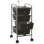 Portable storage cart with 4 black plastic drawers by vidaXL, Cargo forklifts - Ref: Foro24-320398, Price: 56,28 €, Discount: %