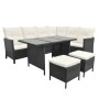 Gartenmöbel-Set 4-teilig mit schwarzen Polstern aus synthetischem Rattan von , Gartensets - Ref: Foro24-43106, Preis: 587,64 ...