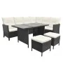 Set de muebles de jardín 4 pzas y cojines ratán sintético negro by , Garden sets - Ref: Foro24-43106, Price: 591,98 €, Discou...