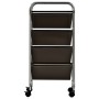 Portable storage cart with 4 black plastic drawers by vidaXL, Cargo forklifts - Ref: Foro24-320398, Price: 56,86 €, Discount: %